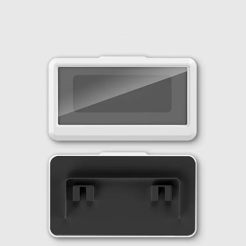 حافظة هاتف محمول ثابتة عالمية مقاومة للماء ومضادة للضباب لحامل هاتف الدش في الحمام مقاومة للماء يمكن لمس هاتف الدش