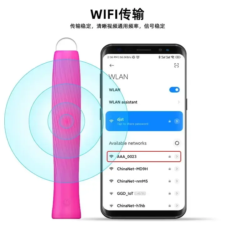 Colposcopio Elettronico Digitale Stabile da 300W con Telecamera 480P HD WiFi per Autoesame Ginecologico e Rilevamento Vibrazioni Visibili - immagine 3