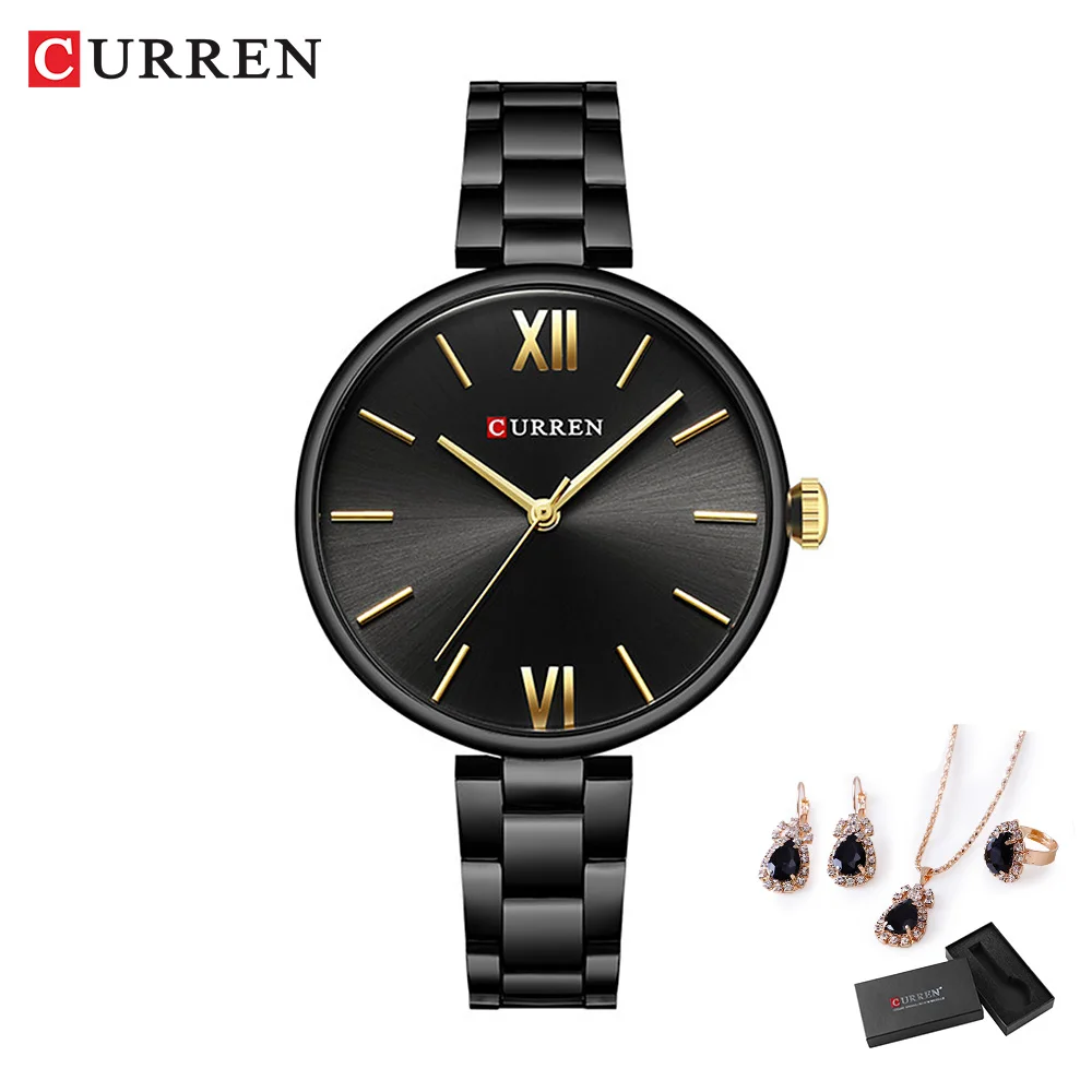 5 buc/set ceasuri de mână pentru femei, cuarț de lux, cuarț, bratara din aur roz, fără model, ceas de mână pentru femei_voghion.com