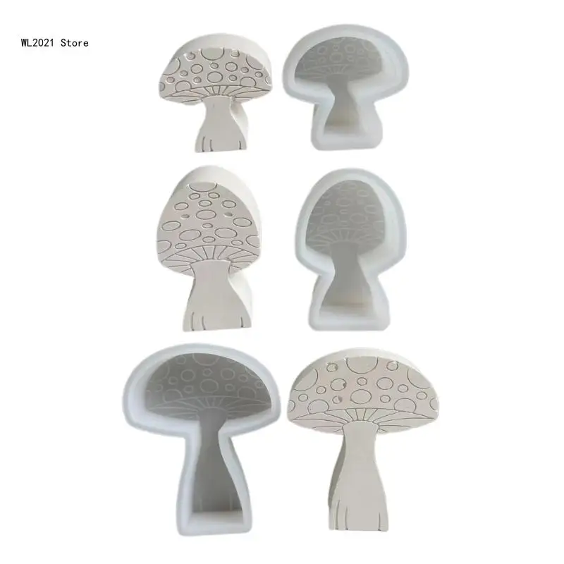 Diy Crystal Drop Glue Gypsum Abrasive Three-dimensional Mushroom Jewelry Ornaments Pendant Silicone Mold