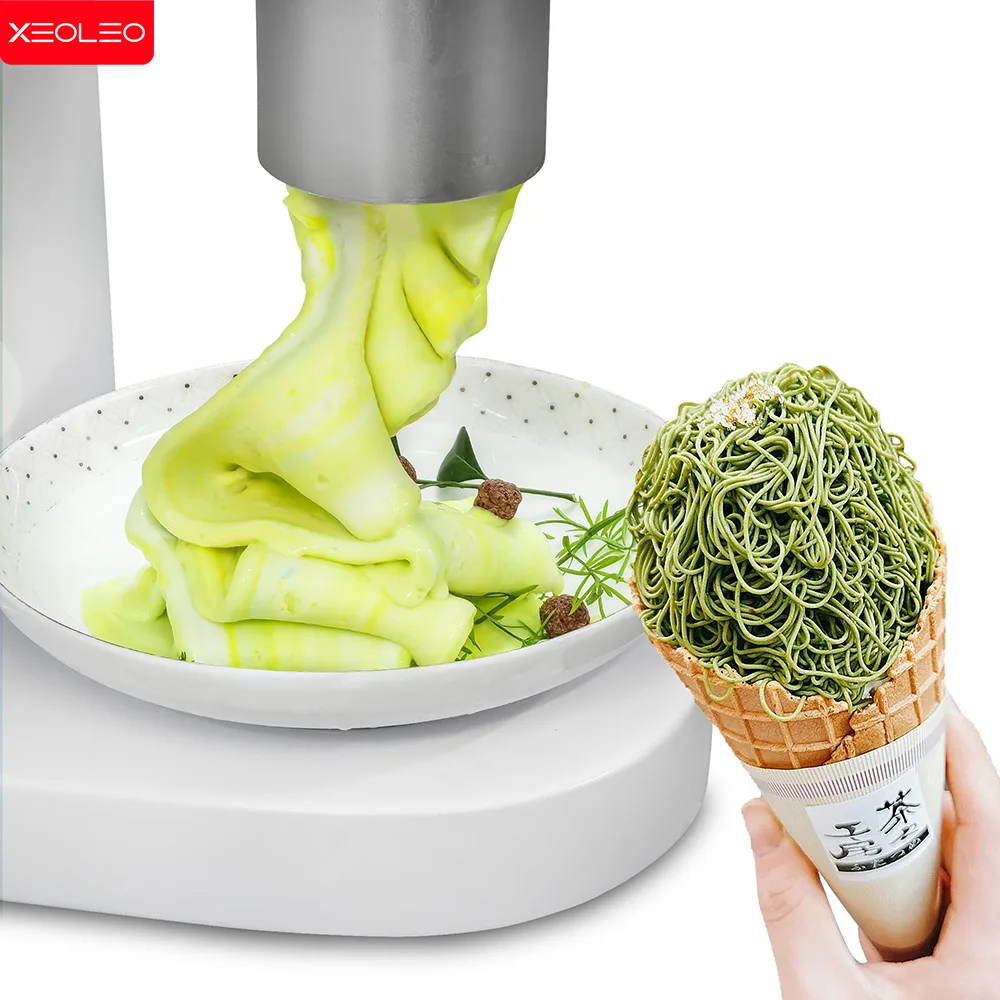 XEOLEO Spaghetti Ice Cream Machine 4 Types Ice Cream Forming Machine 80W Ice Cream Maker Spaghetti Gelato Maker 5