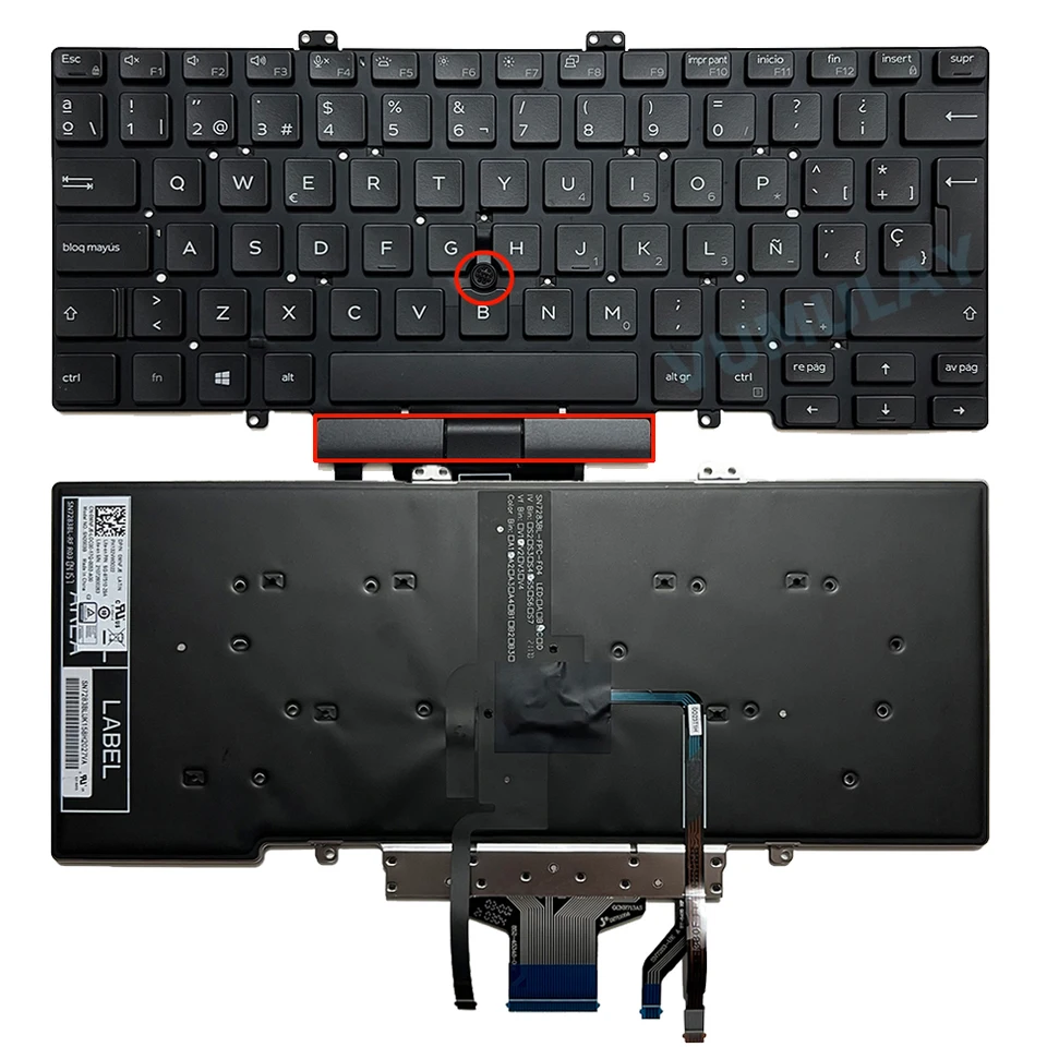 Clavier AZERTY 0FTTYH / MP-13L7 pour DELL Latitude 5480 - FRANCE / TVA