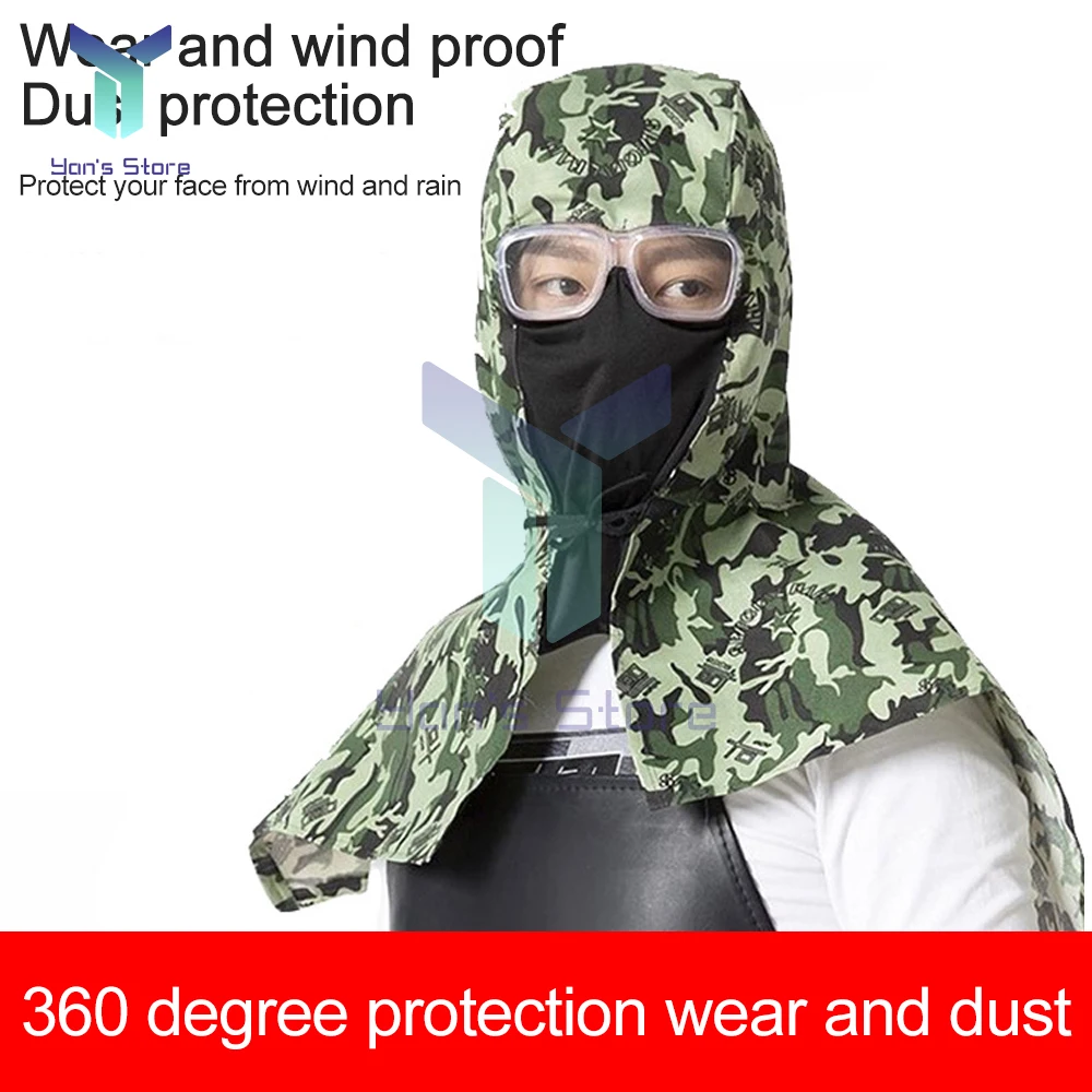 Washable Flame Retardant Welding Neck Face Protection Hood Welder Head Cap Cover With Glasses Fully Sealed Labor Protection Hat