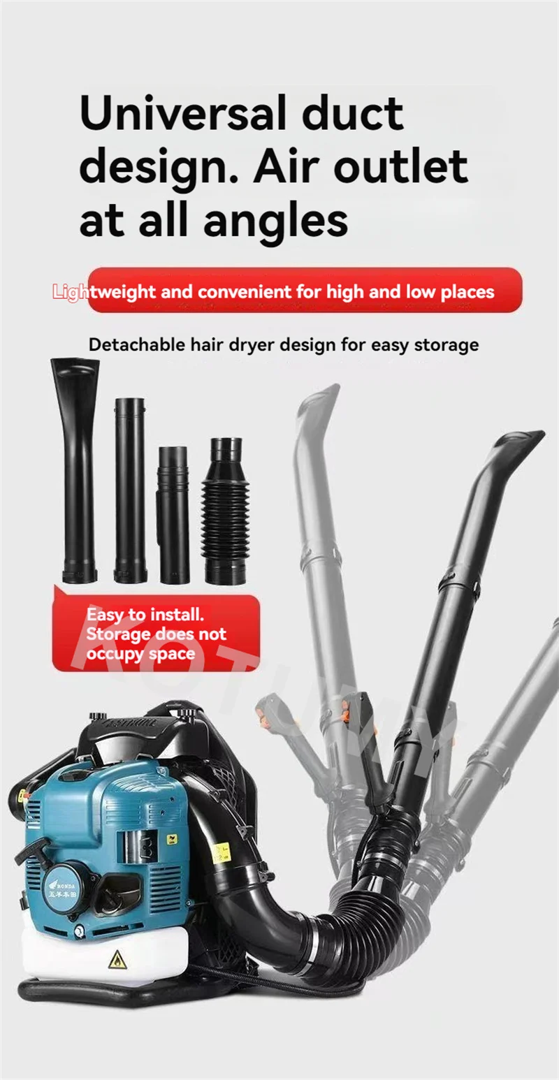 Air Blower Four-Stroke 92CC Knapsack Snow Blower Petrol Leaf Blowing Vacuum Wind Fire Extinguisher High Vacuum Fan