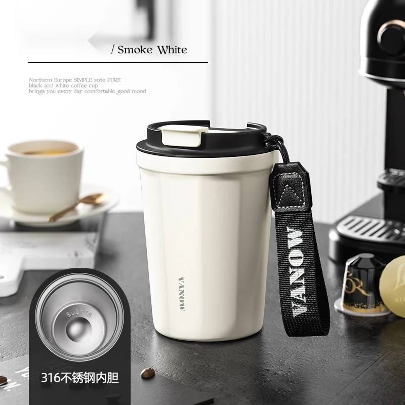 Vanow – tasse isolante à café britannique, capacité pour étudiant, homme et femme, haute beauté, Style Ins, accompagnement en céramique_voghion.com