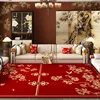 Red Simple Luxury Carpet for Living Room Chinese Style Decoration Home Bedroom Carpets Area Rug Non-slip Dining Room Mat Bedside 2