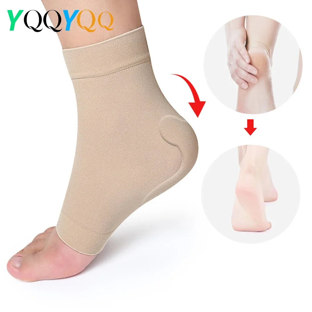 1Pair Achilles Heel Sleeve-Padded Compression Gel Sleeve/Sock for Cushion & Protection of Haglunds Bump Achilles Tendonitis compression socks,heel protectors