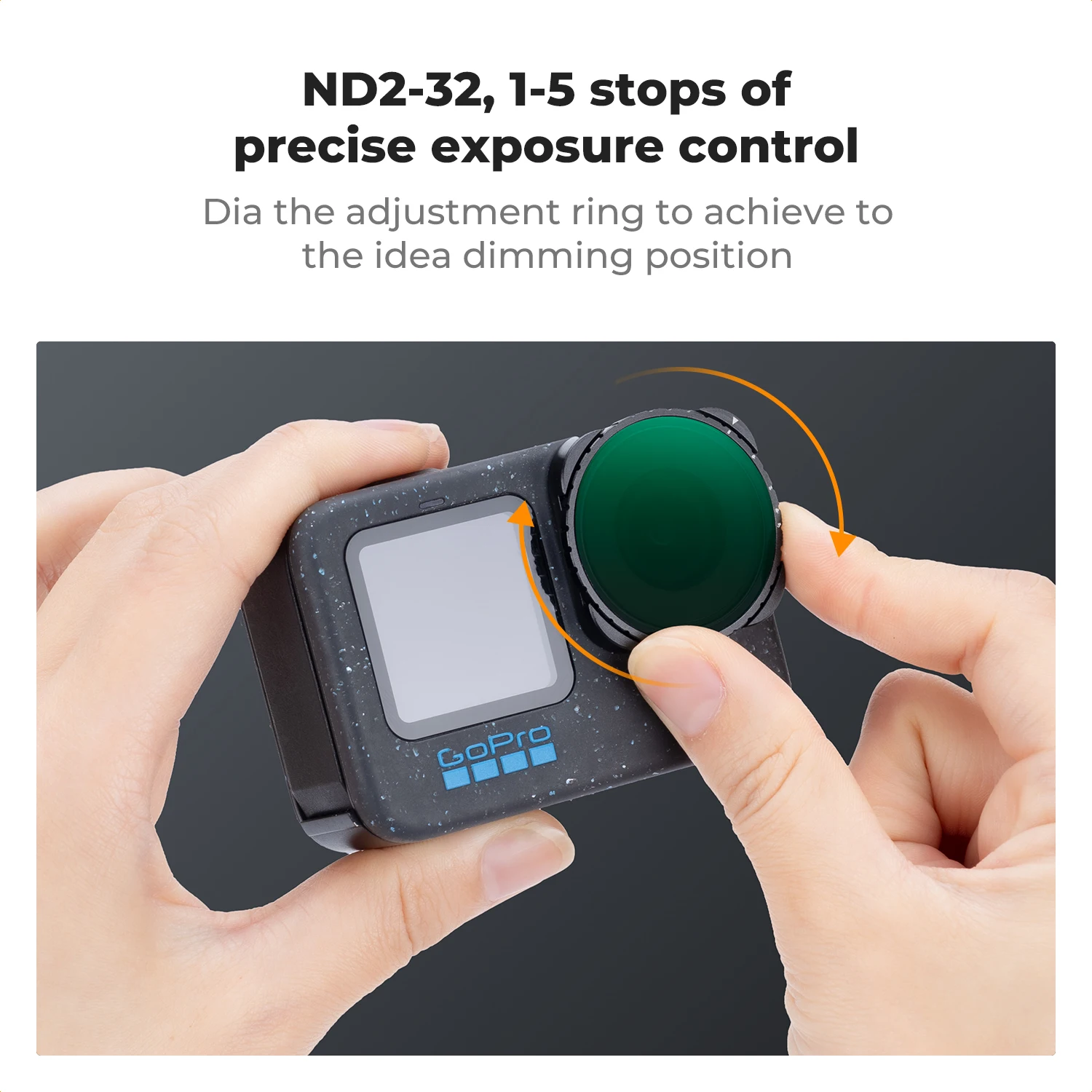 Filtre ND2-32 variable K&F Concept pour GoPro Hero, adapté pour vidéos en extérieur