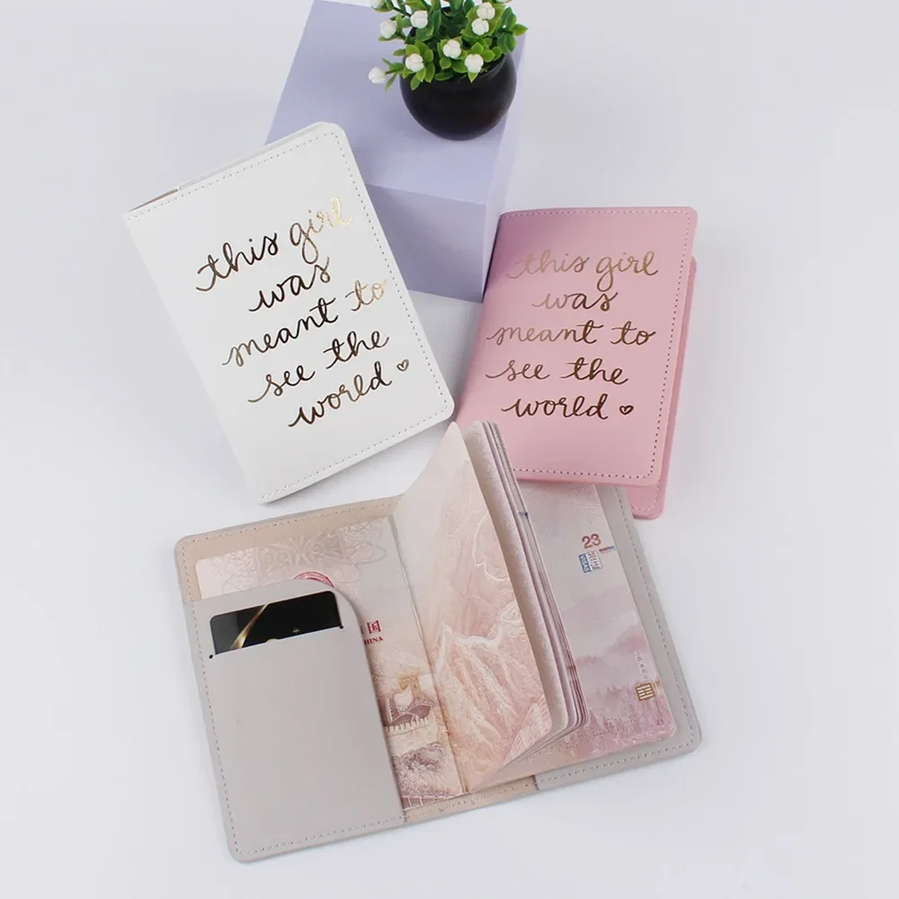 

Women Men ID Business Credit Card Holder Case Purpse Pouch Travel Waterproof Dirt Passport Holder Cover Wallet Letter Print