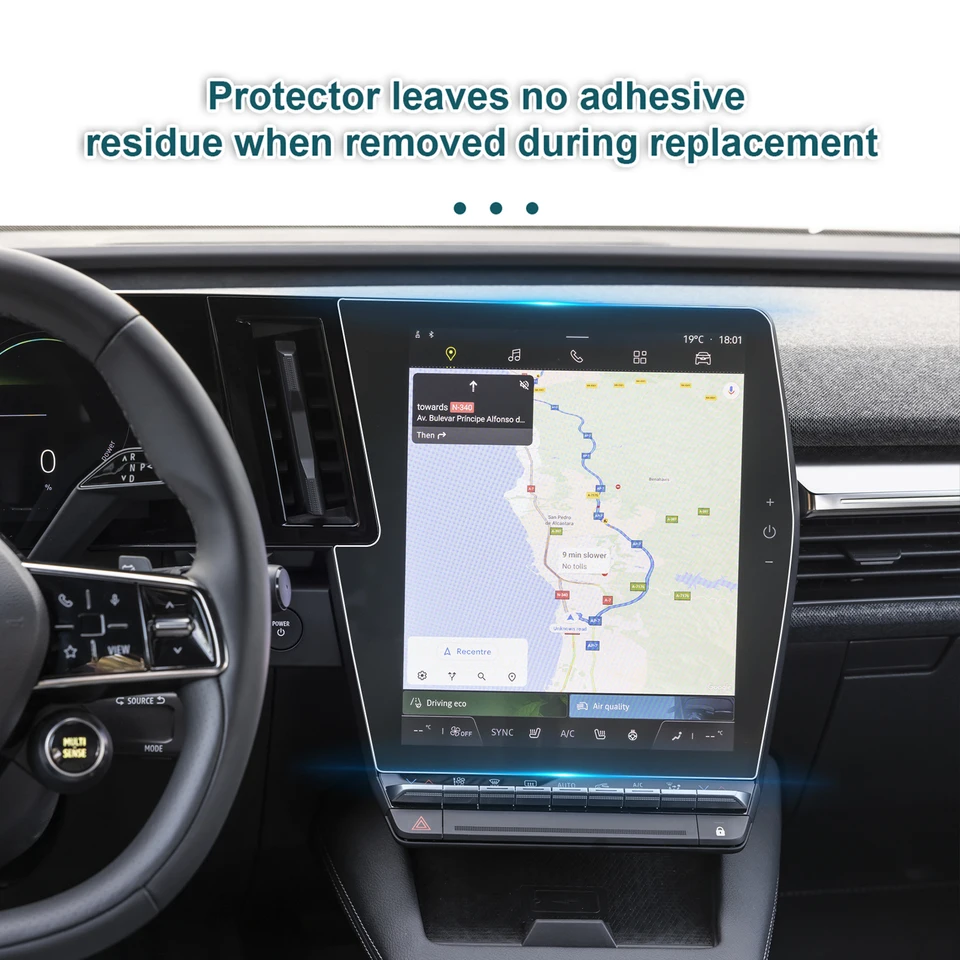 GAFAT Pellicola Protettiva Per Renault Megane E-Tech 2022-2025 | 2 Pezzi Per Digital Cockpit 12,3'' | Anti-Graffio 9H E Antibatterica - 5