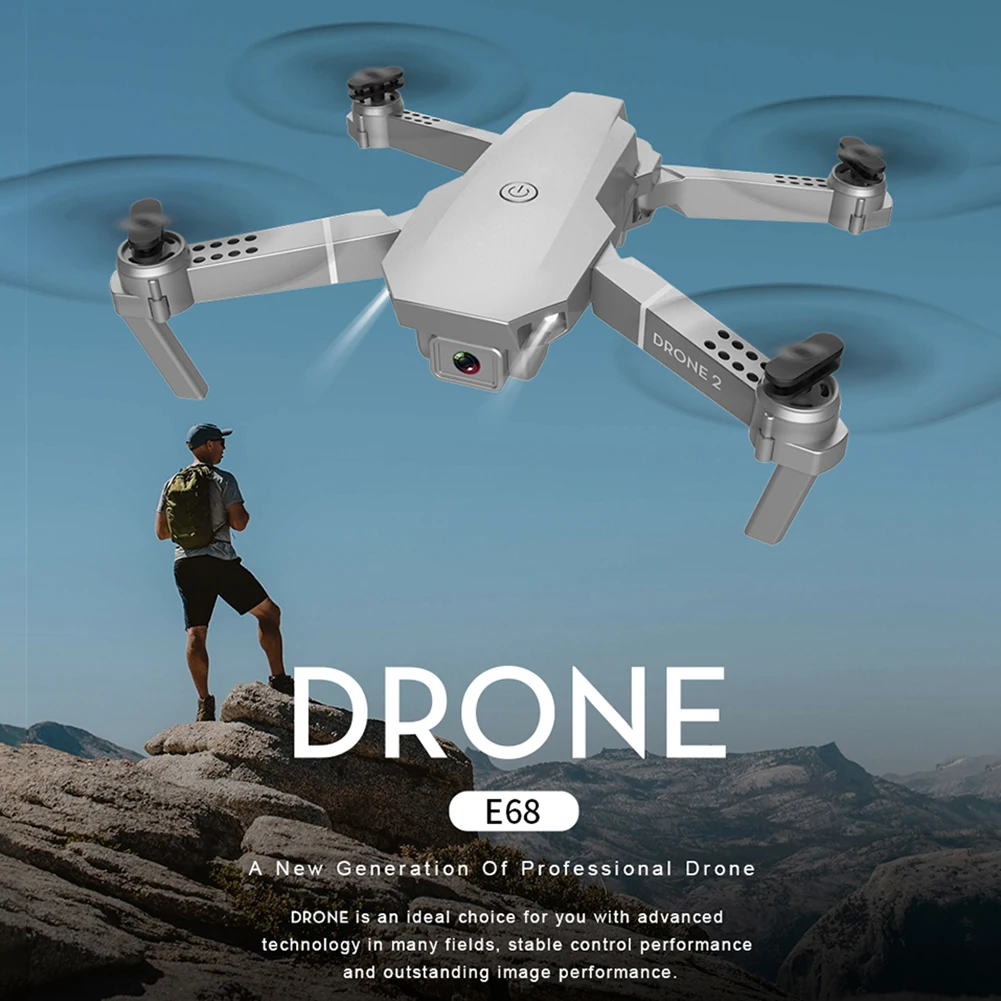 WLR/C E68 RC Drone 4K 1080P HD Camera WiFi FPV Air Pressure Altitude Hold Headless Mode Automatic return Foldable Quadcopter