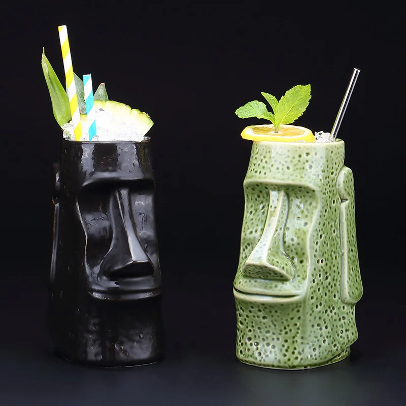 700ml Hawaii Tiki Mugs Cocktail Cup Beer Beverage Mug Wine Mug Ceramic Ku.Ku.Kauioo Mugs Barware