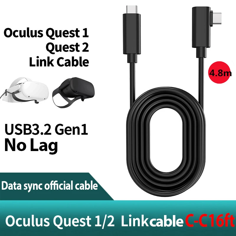 Charging Cable Data Line For Oculus Quest 2 1 Link VR Headset USB 3.2 Fast Charges Type-C Data Transfer Cable VR Accessories 