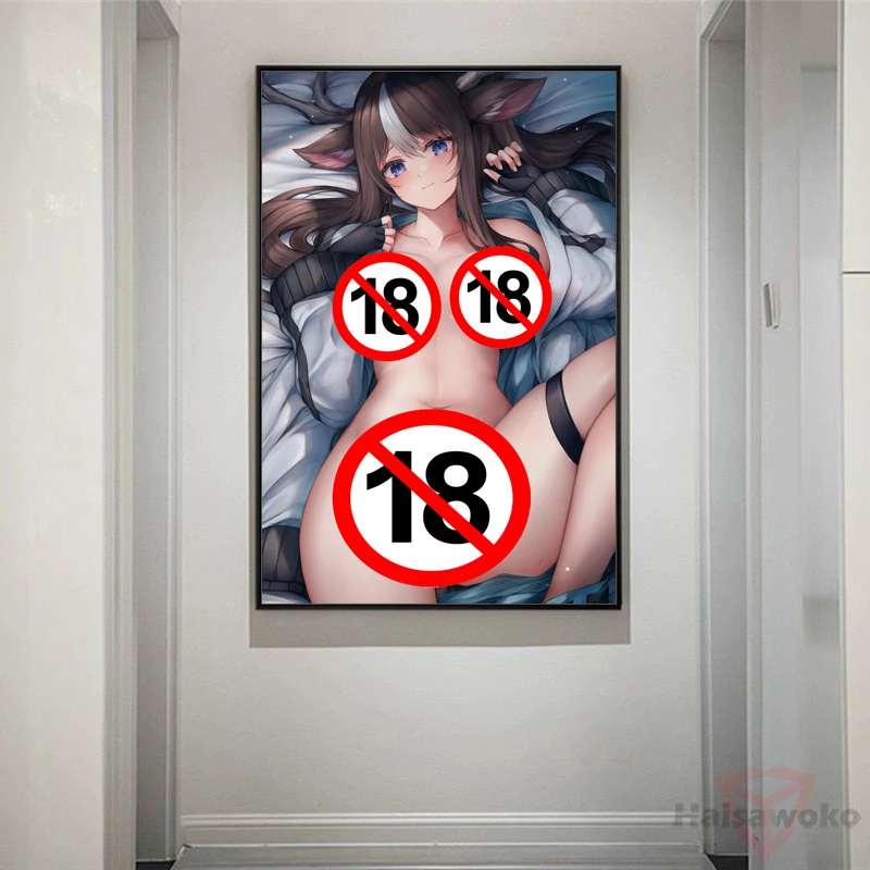 Fantasy Art Pussy - Fantasy Girls Antler Big Boobs Pussy Nude Anime Wall Art Posters Canvas  Printings Paintings Home Decor Artwork - AliExpress