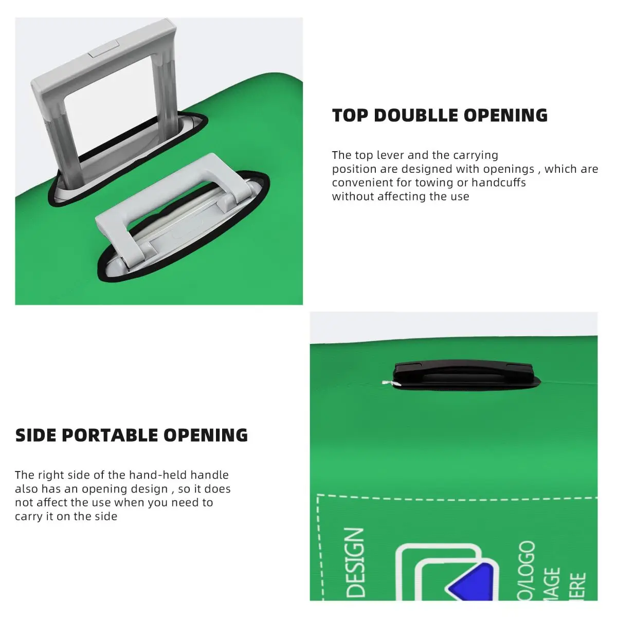Custom Customize Logo Luggage Cover Elastic Your Design Here Travel Suitcase Protective Covers Suit For 18-32 inch - 5
