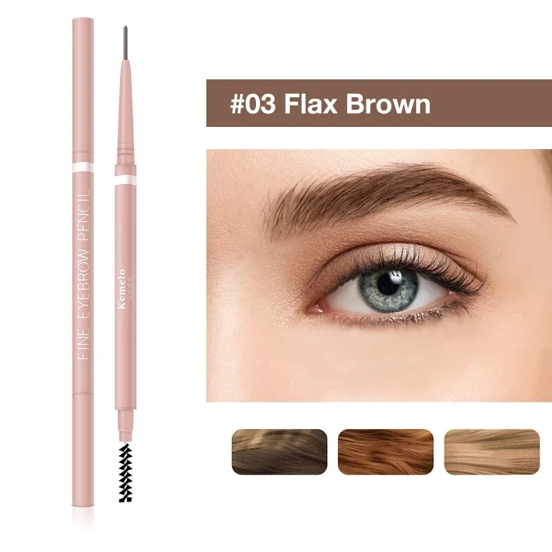 1PC Waterproof Double-Ended Eyebrow Pencil 1.5mm Ultra Fine Eyebrow Pencil Sweat-proof Long Lasting Professional Eye Makeup 3