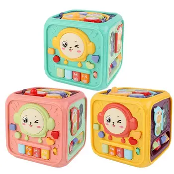 Montessori Learning Toys Activity Musical Cube Developmental Montessori Learning Music Activity Cube Toys For Kids Children 5