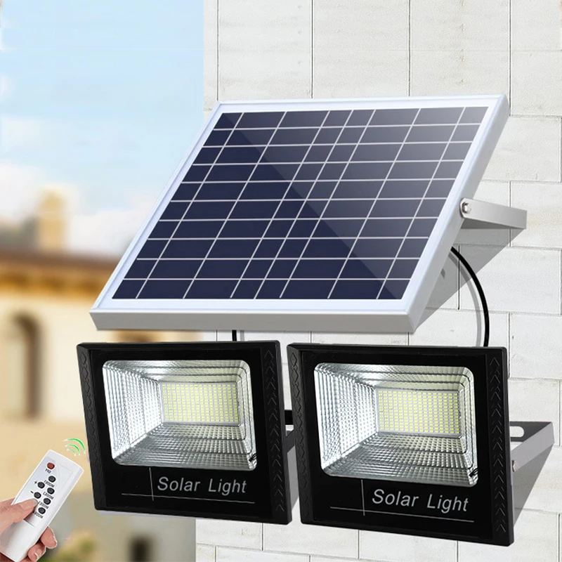 Solar Projector Led Reflector Outdoor Remote Control Waterproof Garden Foco Led Exterior Solar Spotlights