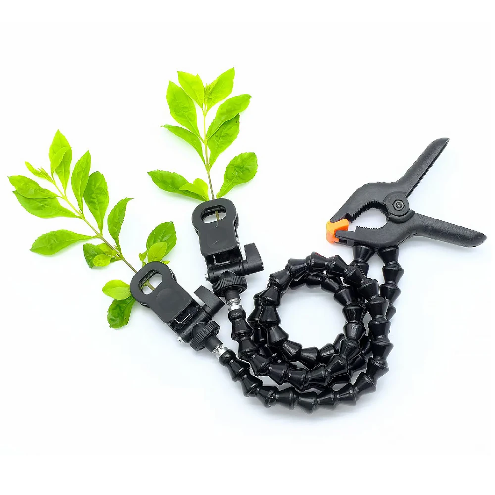 Double Magic arm Clamp Clip For Macroshot Insects Flower Macro Photography Tools 50cm Length Camera Clamp Articulating Magic Arm
