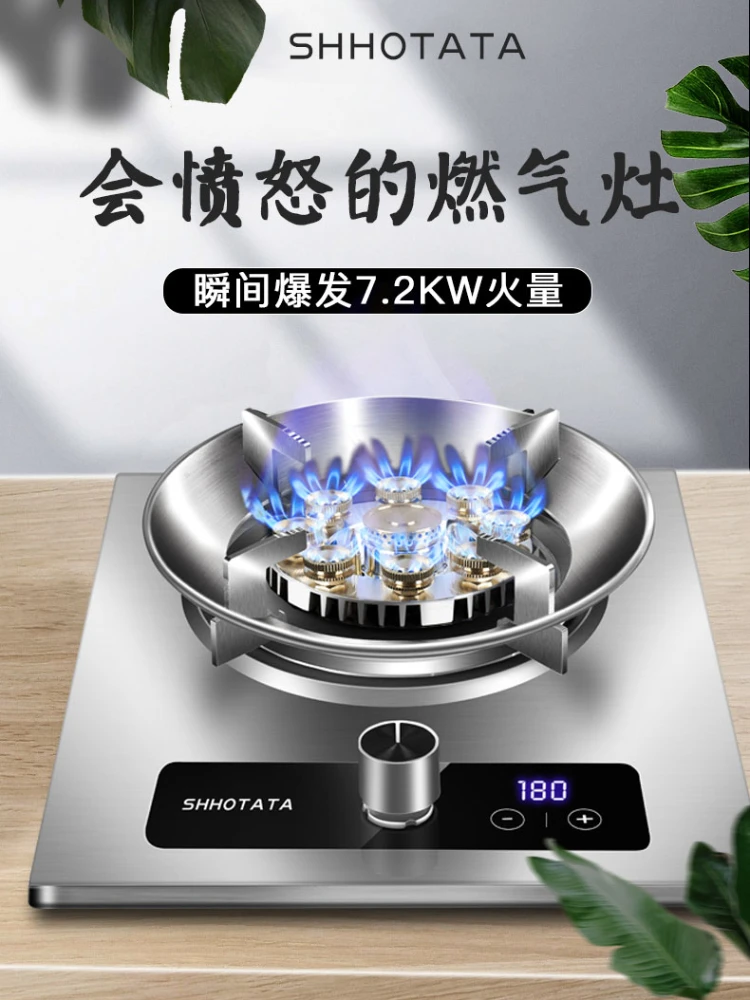 Gas Stove Single Stove Stainless Steel Fierce Fire Gas Stoves Table Kitchen Built-in Kitchens Cookers Home
