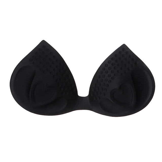 4 Paia Inserti Reggiseno Triangolo - Imbottiture Rimovibili Nero/bianco/beige - Spugna - Foto 3