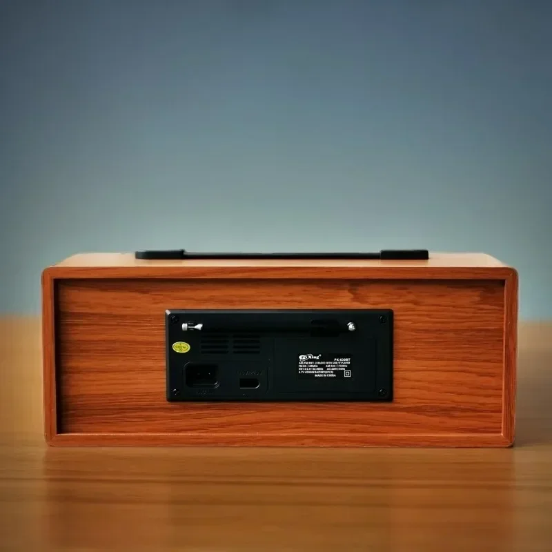 Retro Portable Rechargeable Radio Vintage Wooden Bluetooth Speakers AM FM SW 3 Band Radio Card USB MP3 Player