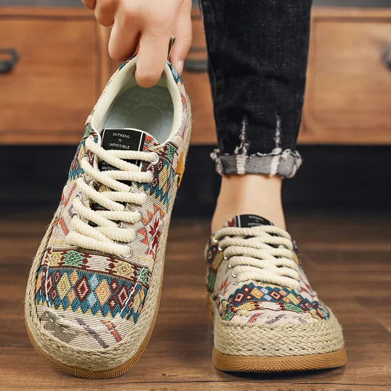 New Canvas Sneakers Shoes for Men Summer Espadrilles Men Casual Shoes Man Male Comfortable Walking Sneakers Men's Shoes 5