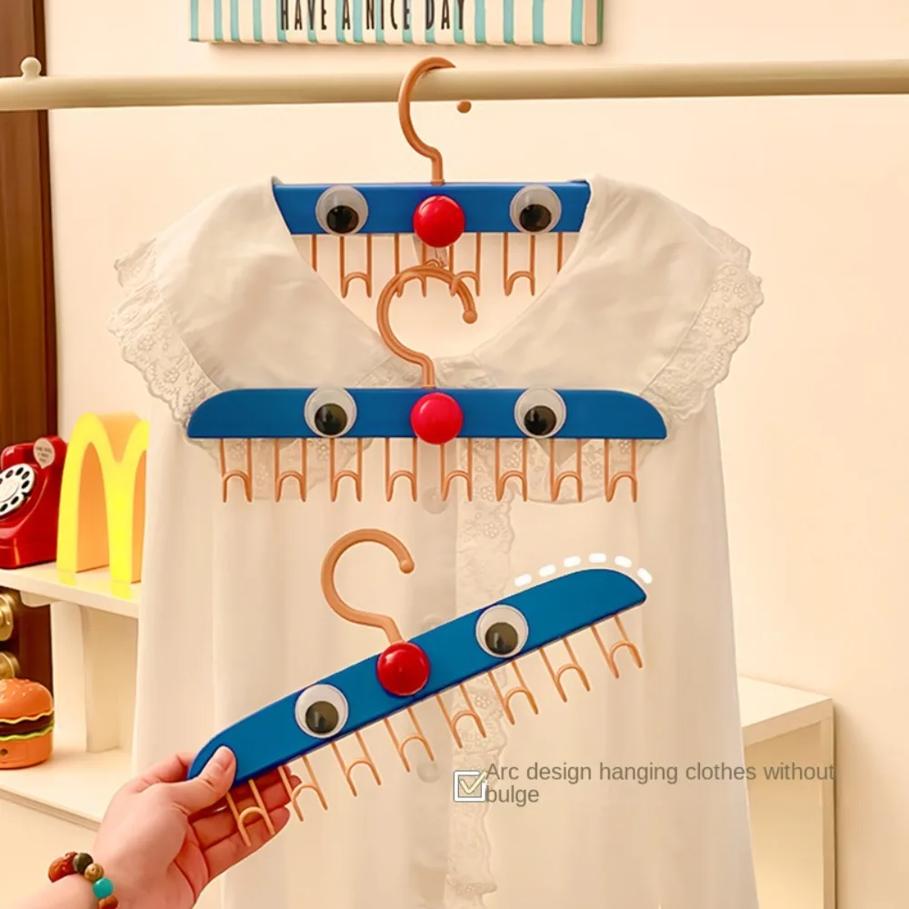 Multi-functiona Storage Hanger Multiple Hooks Traceless Camisoles Hook Clothes Drying Tools Cartoon Expressions 1
