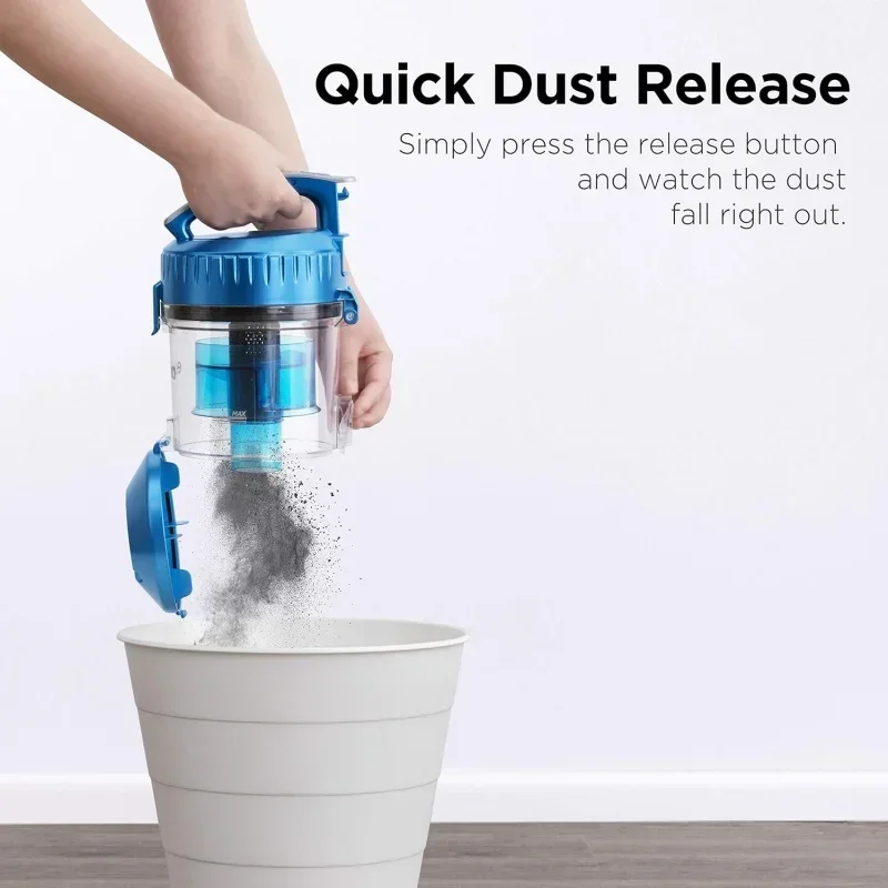 QWEureka WhirlWind Bagless Canister Vacuum Cleaner,Lightweight Vac for Carpets and Hard Floors,Blue 6