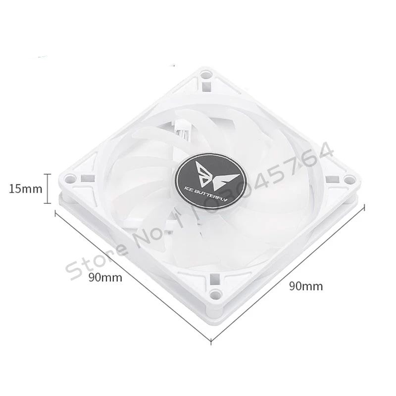 PC 캐비닛 RGB 선풍기 슬림 ITX 케이스 쿨러 팬, 9cm 초박형 9015 9025 15mm 25mm, 5V 3 핀 ARGB + 4 핀 PWM 제어, 블랙 화이트