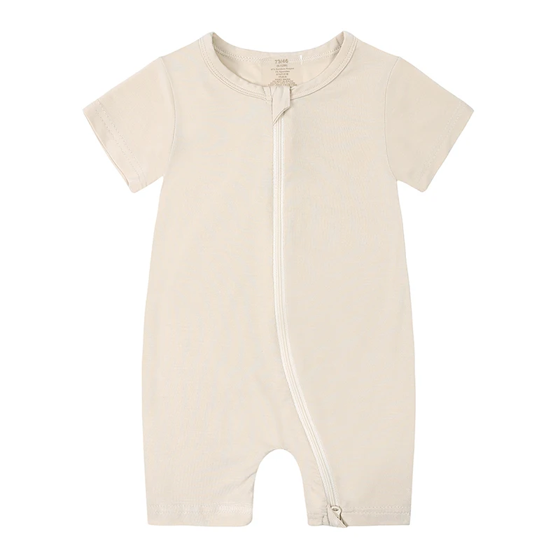 2025 여름 소년 소녀 Romper 의상 대나무 Rompers 소년 옷 0-24M 소녀 Bodysuit 원피스