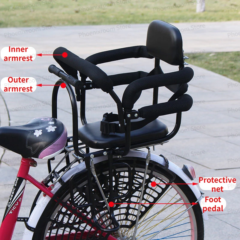 Baby Bike Seat WEedsy Bicycle Seat Back Support Rear Seat Cushion Carry Baby Bicycle Child Seat For Bike