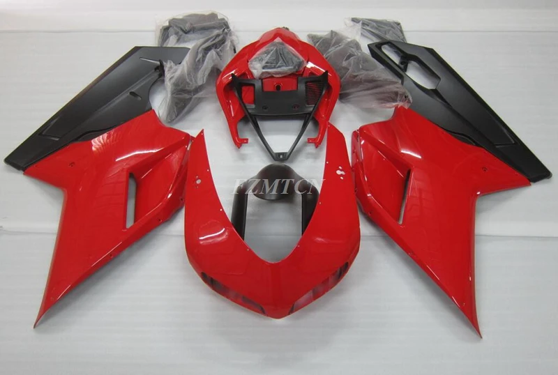 

Комплект обтекателей из АБС-пластика для мотоцикла Ducati 848, 1098, 1198, evo, 2007, 2008, 2009, 2010, 2011, 2012, красный, черный, 4 подарка