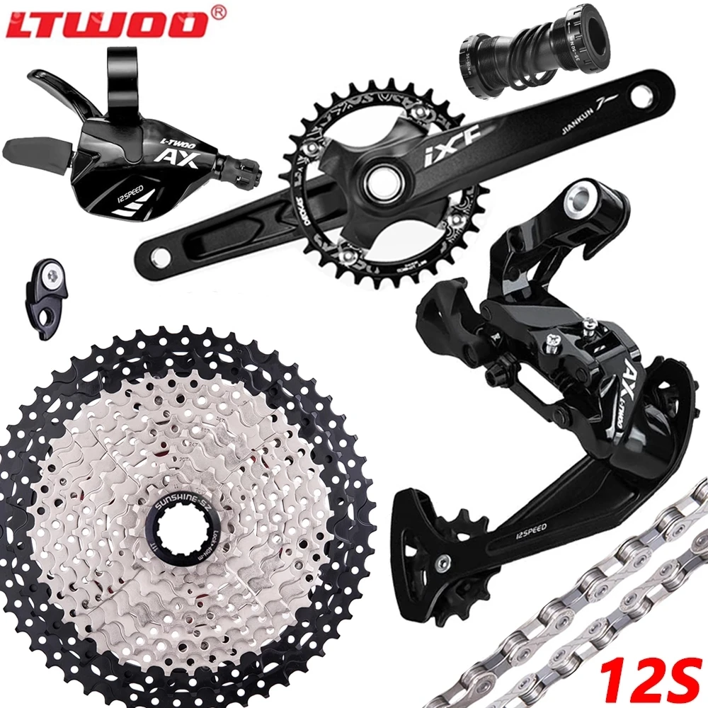 

Переключатель передач LTWOO MTB, 12 Скоростей, переключатель передач 1X12, задний переключатель передач 170 мм, набор кривошипов ZTTO Z12 Chain 12V50T 52T, кассета, свободное колесо для HG Hub