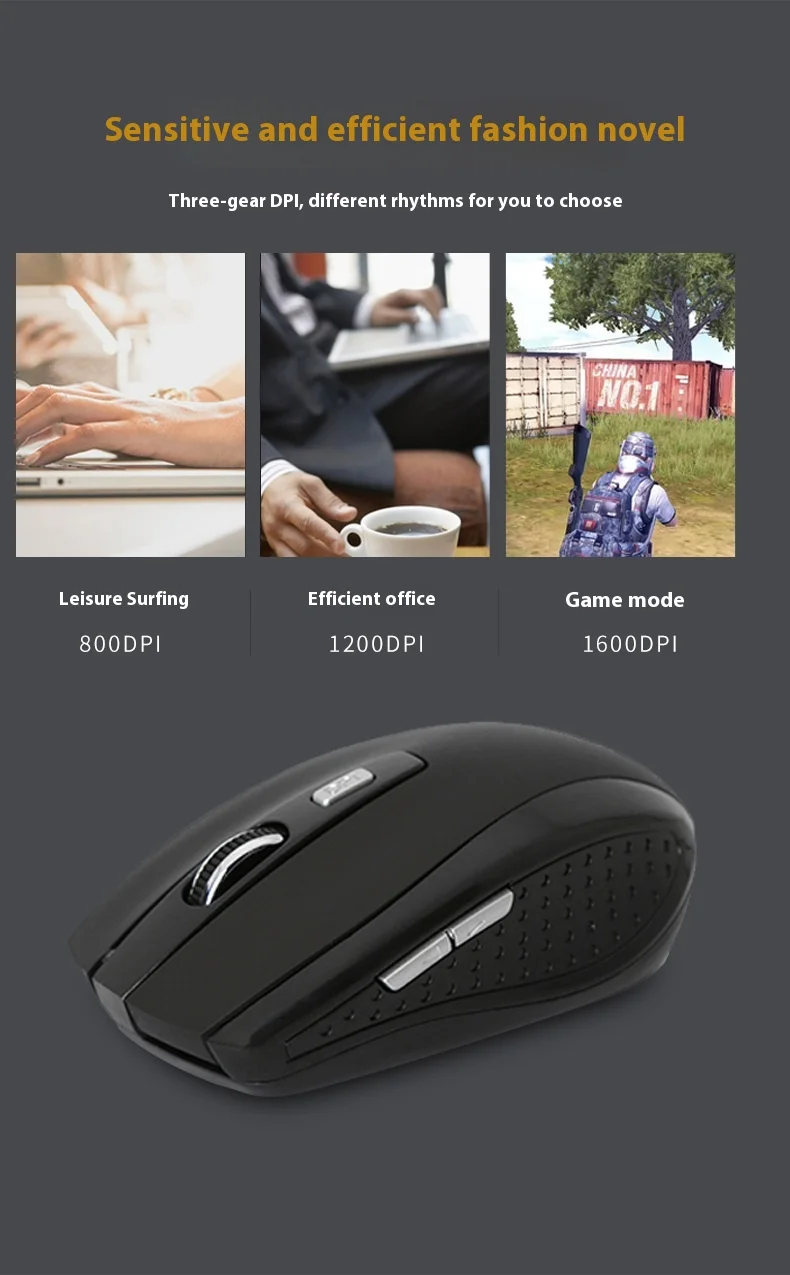2.4G Wireless Mouse Silent Mouse Adjustable DPI Levels Portable Charging Mobile Optical Office Mouse for Notebook PC MacBook 7 2.4G Wireless Mouse Silent Mouse Adjustable DPI Levels Portable Charging Mobile Optical Office Mouse for Notebook PC MacBook