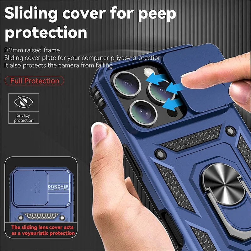 Funda Protectora De Lente De Cámara Deslizante Para IPhone, Protector