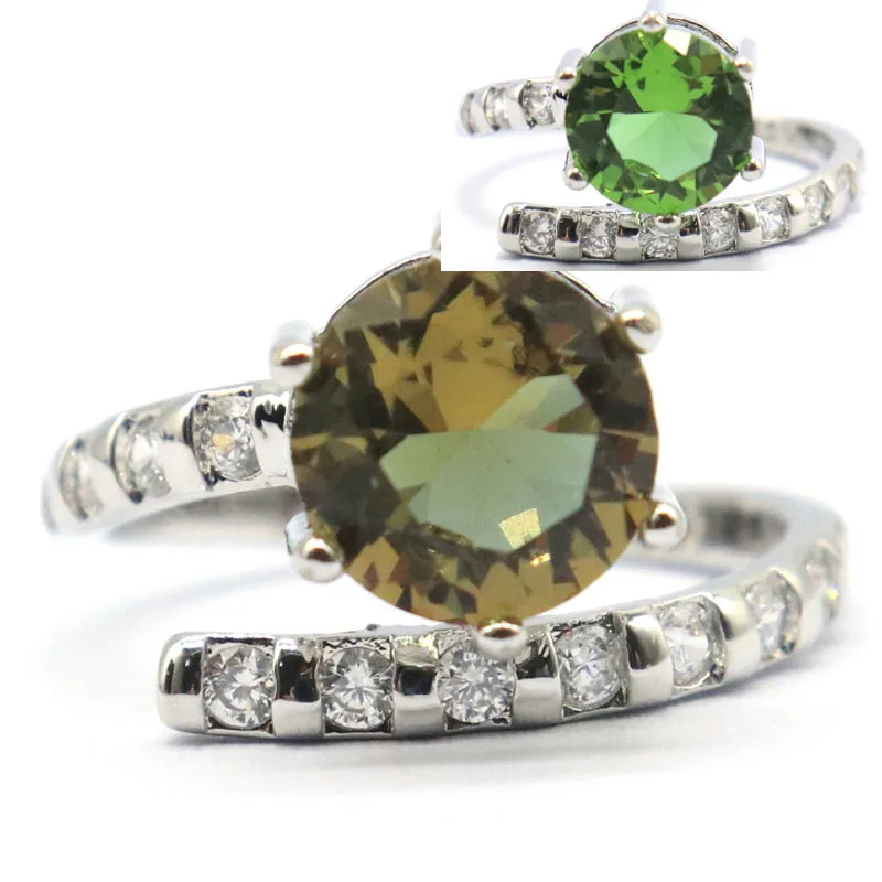 10X10Mm Accattivante Che Cambia Colore Zultanite White Cz Daily Wear Anelli D'Argento Drop Shipping All'Ingrosso