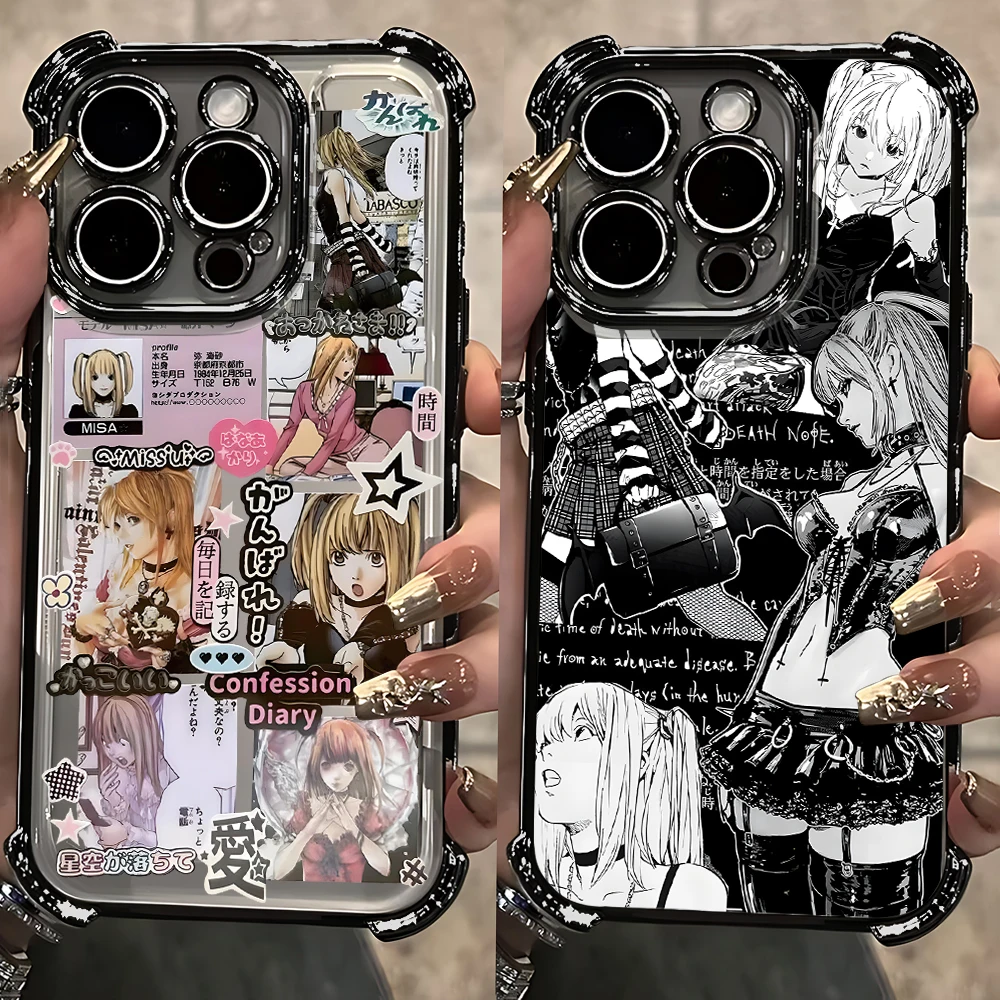 Chic Anime Misa Amane Plating Phone Case - Anti-Fall Protection