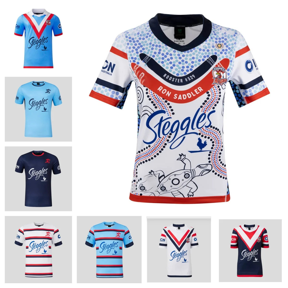 

High Quality 2024 NRL Multiple Sydney Roosters Castor Men's ANZ Round Jersey