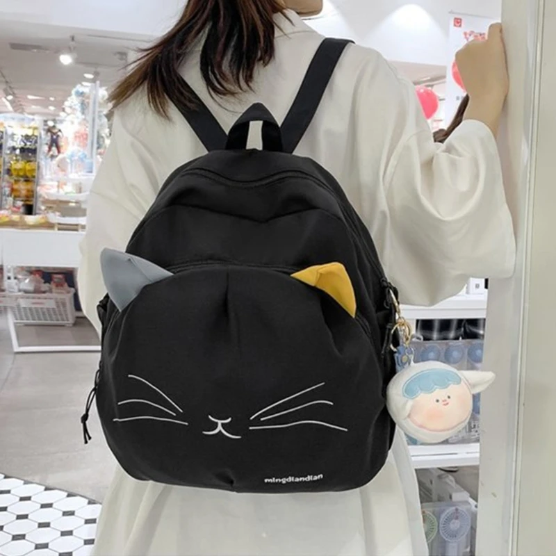 College Backpacks for Teen Girl Student Cartoon Rucksack Travel Daypack