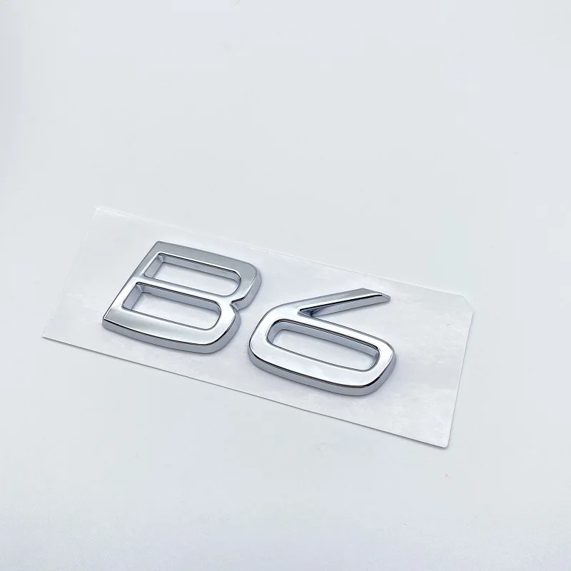 볼보 B3 B4 B5 B6 T4 T5 T6 T8용 3D 자동차 스타일링 크롬 광택 블랙 스티커 테일 엠블럼 리어 데칼 레터 로고 배지