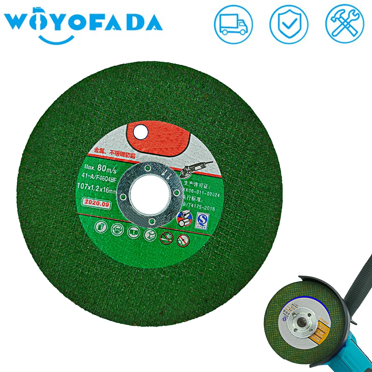 1x 100mm Cutting Disc Angle Grinder Grinding Cutting Resin Double Mesh Ultra-Thin Polishing Piece 5pcs 100 angle grinder grinding wheel disc double mesh ultra thin stainless steel cutting disc