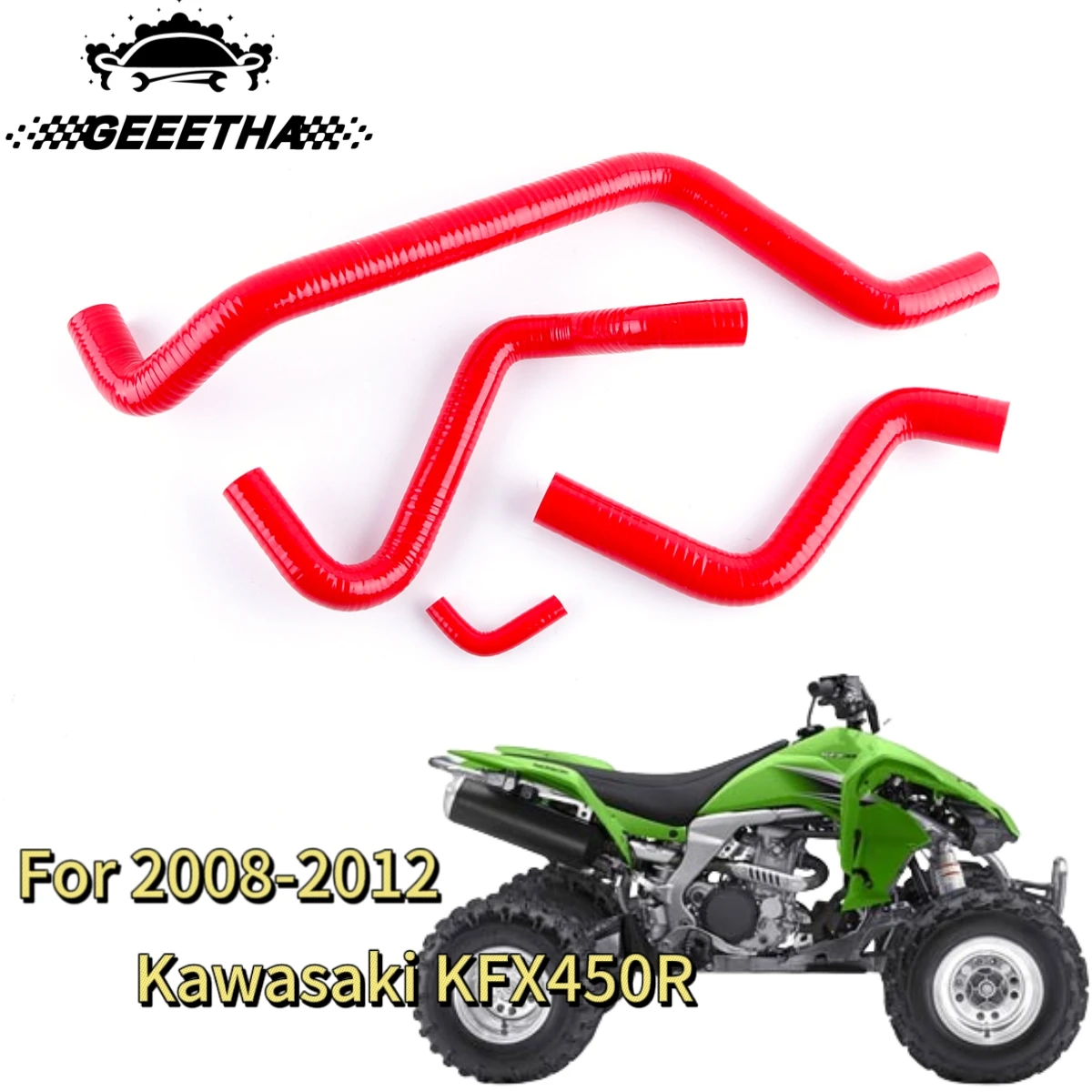 

Для 2008-2012 Kawasaki KFX450R KFX 450 R ATV вездеход силиконовый радиатор Охлаждающая труба трубка шланг комплект
