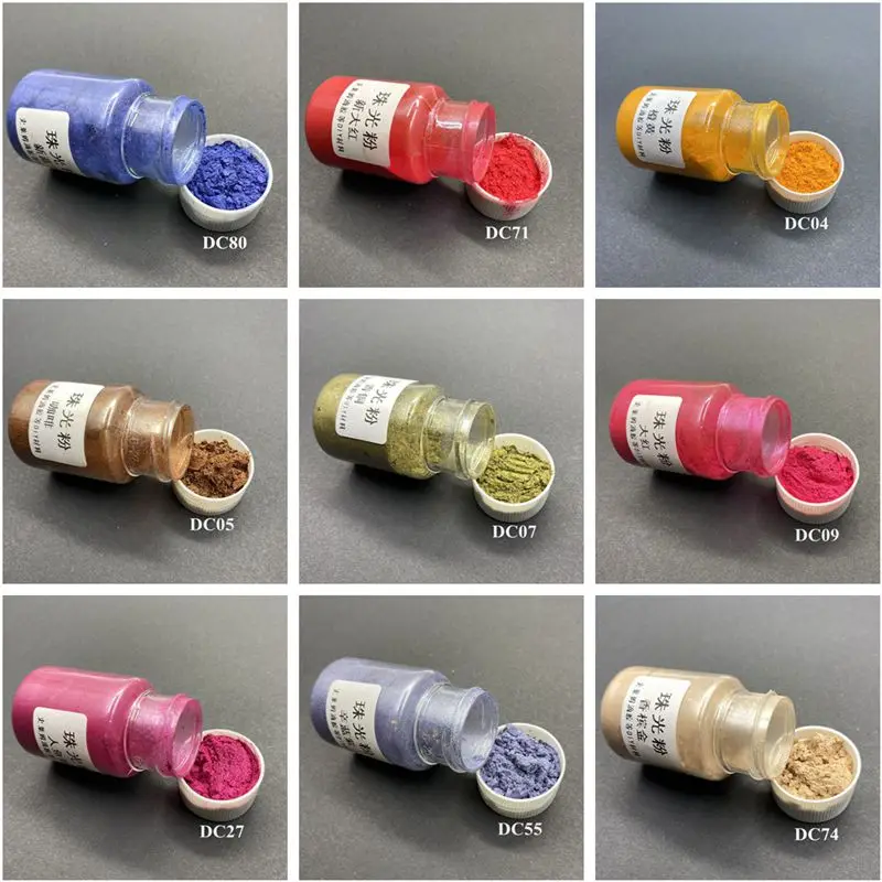 Nail Powder Nail Glitter 30ML Mica Pearl Powder Pigment Epoxy Resin Soap Candle Filler Dust DIY Decoration Car Paint Dye 10g/Bottle