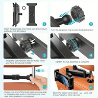 Universal Car Headrest Tablet Mount for IPads, and Cell Phones - Hands-Free Entertainment for Backseat Passengers - Image 5