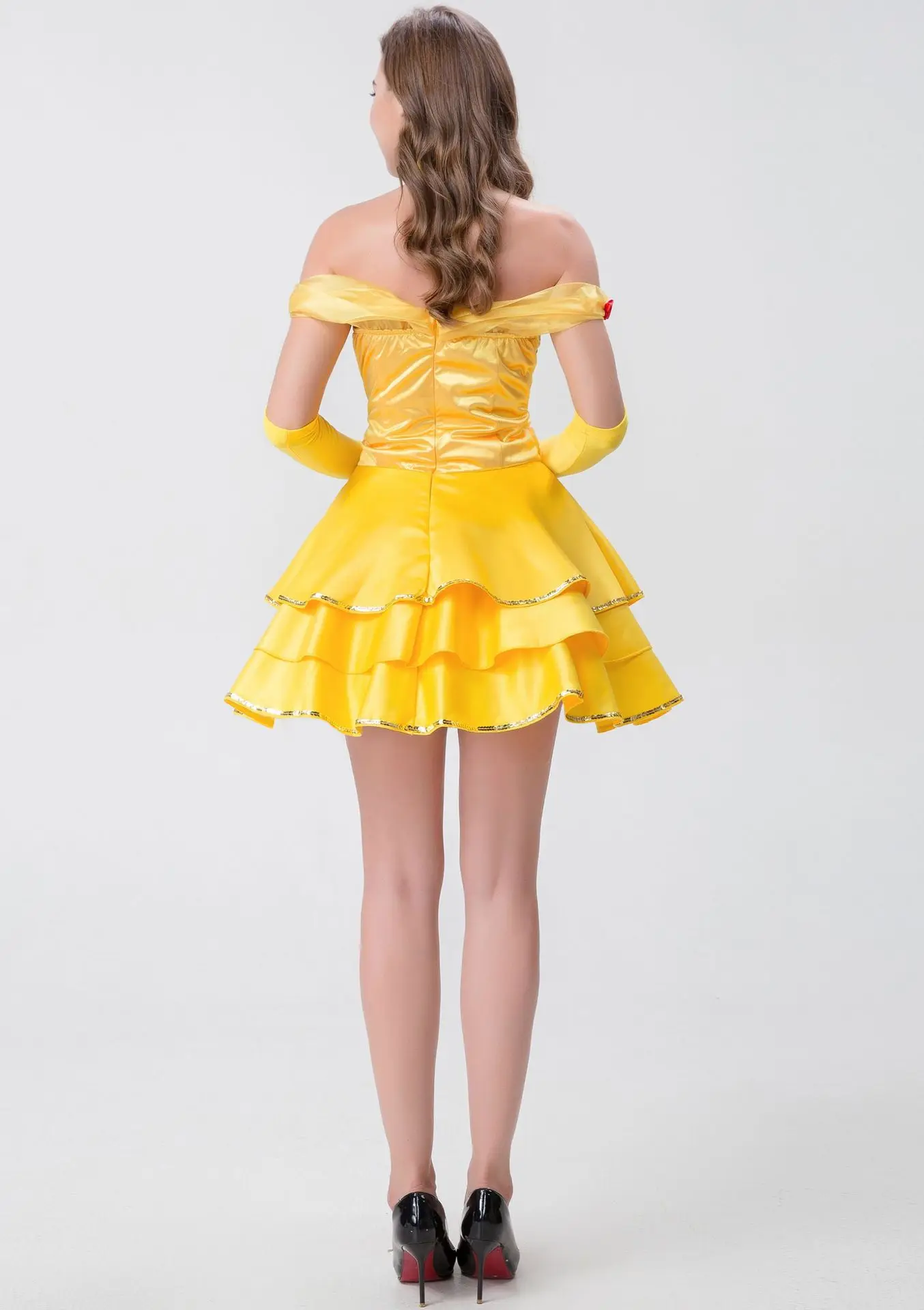 Princess Cosplay Costume Adult Belle Fairy Tale Fancy Dress