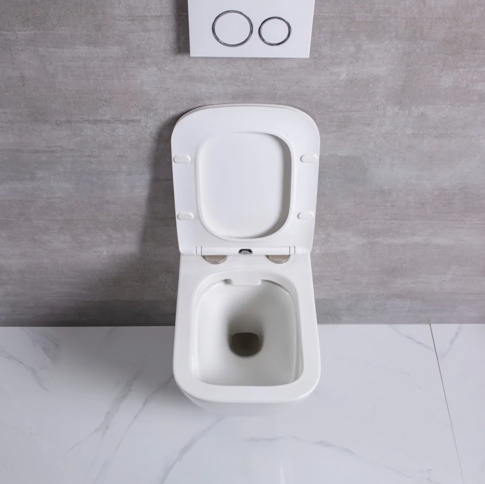 Rimless Bathroom Ceramic Toilet Wc Wall Mounted Toilette Suspendue Two Piece Wall Hung Toilet