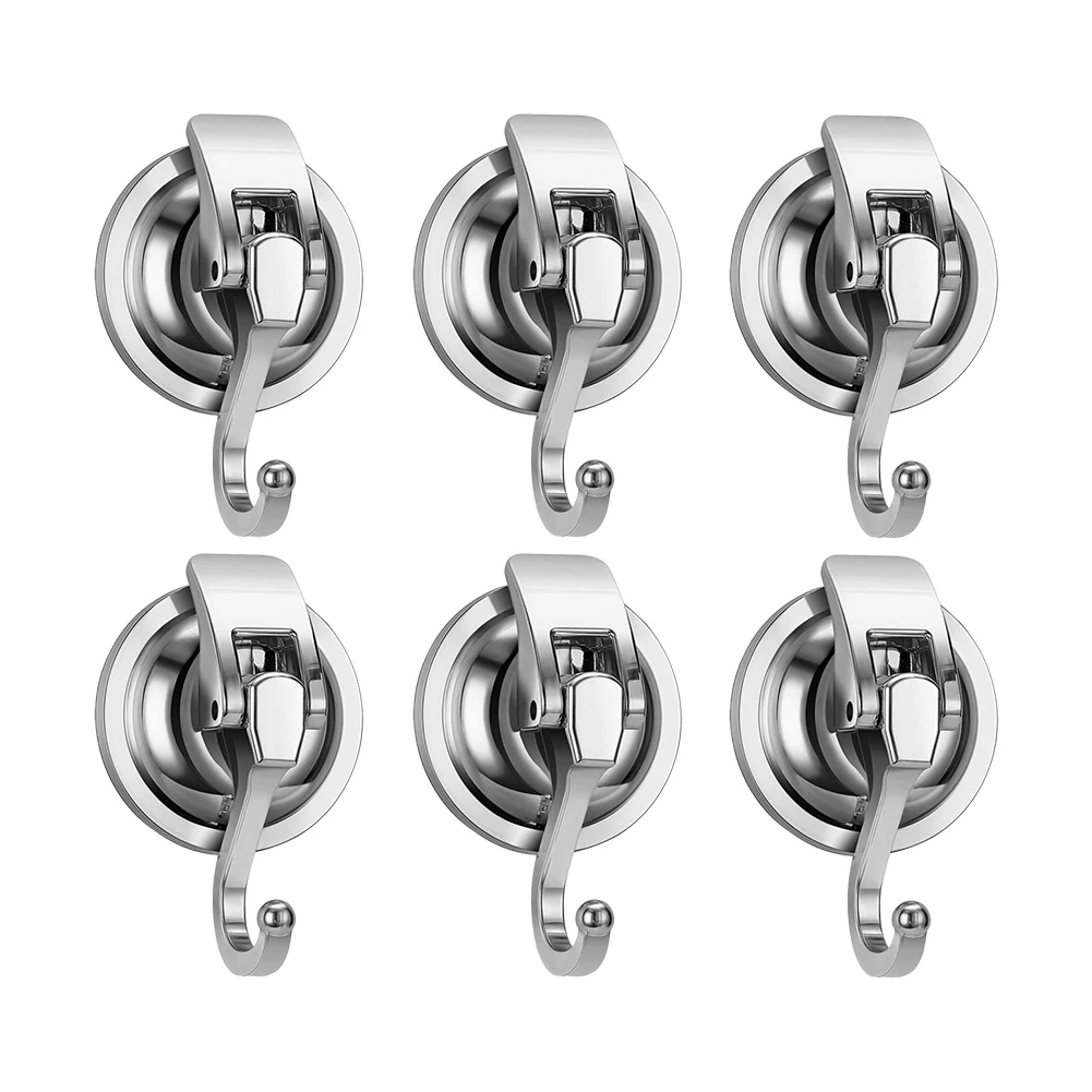 

2-6Pcs Heavy Duty Vacuum Suction Cup Hooks Reusable Towel Holder Removable Towel Hooks Suction Hangers For Bathroom Kitchen