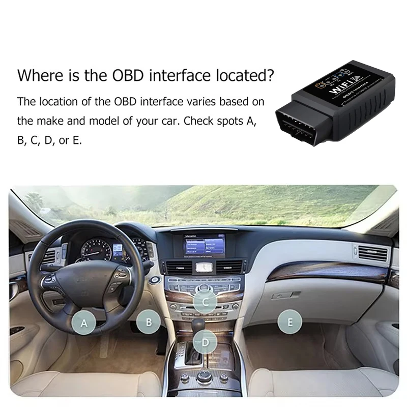 Popular ELM327 WiFi OBD2 Code Reader Scanner V1.5 Car Diagnostic Tools Car Fault Detector For Android/IOS/PC 3