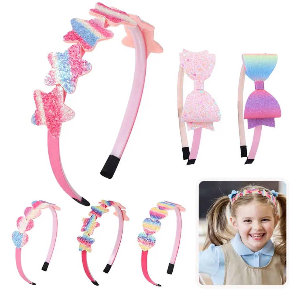 

Anti-slip Girls Headbands Cute Sparkly Photo Prop Bow Hair Bands Baby Hair Accessories Party Headwear